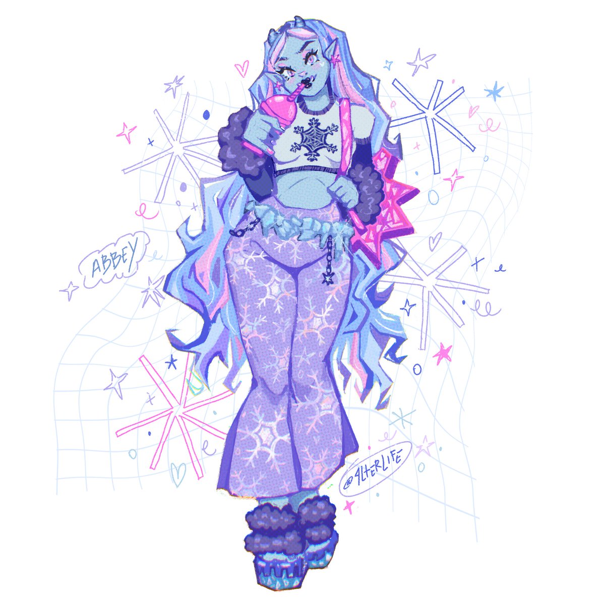 4lterlife's tweet photo. icy blue queen ❄ #MonsterHigh https://t.co/P6lK0PUd1E