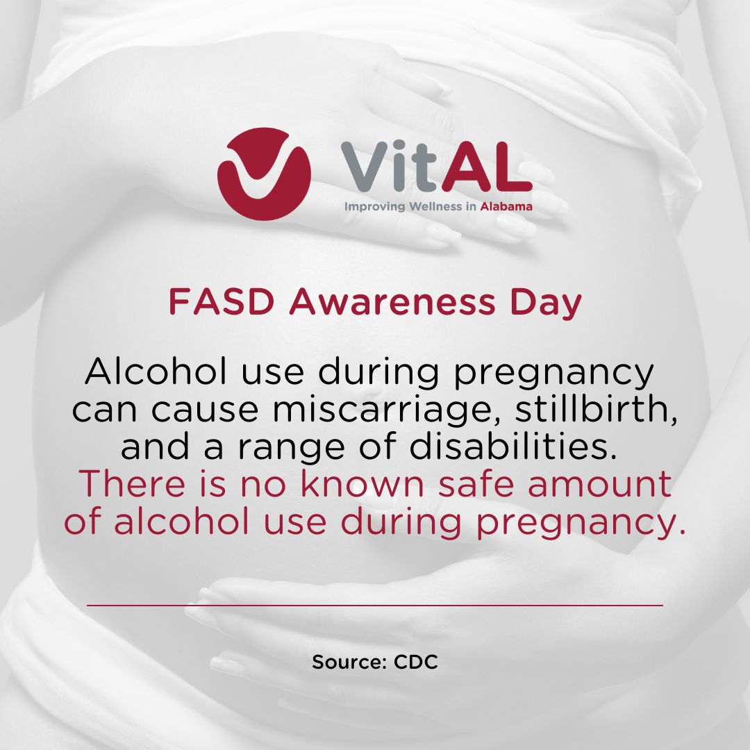 There is no known safe amount of alcohol use during pregnancy. 🚫 

Let's ensure every expectant mother receives the support and information she needs to make the healthiest choice for her baby. 

#FASDAwareness #PreventFASD #FASDAwarenessDay