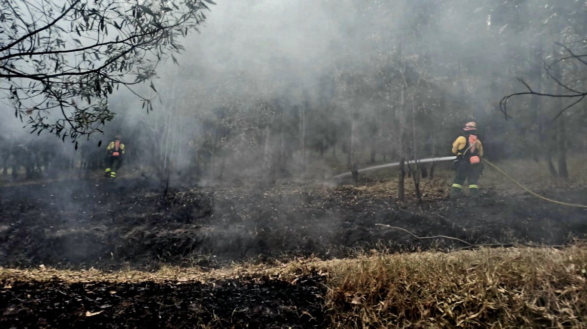 🔄 #Actualización | El incendio forestal ha sido controlado. 

🧑‍🚒 Al momento se realizan tareas de enfriamiento.
 
⚠️ La Av. Mariscal Sucre se encuentra parcialmente habilitada. Conduce con precaución.

#BomberosQuito