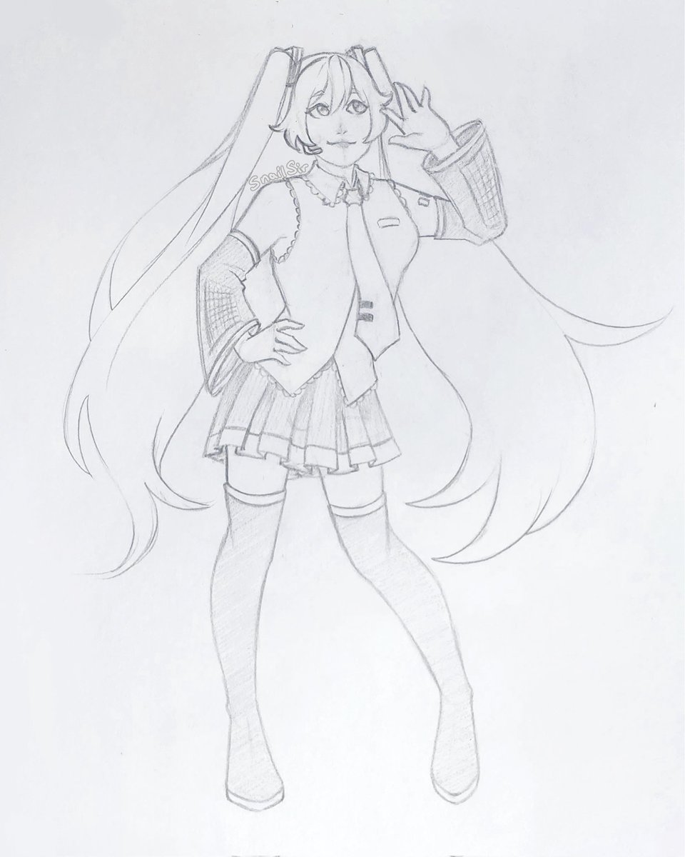 _Snail_Sir_'s tweet photo. The goddess, the queen, the icon
I don't remember when's the last time I drew her, but this was from a month ago lol. Still haven't gotten my creative juices back, but I've been playing a ton more minecraft lmao #miku https://t.co/GYHU1DOrtw