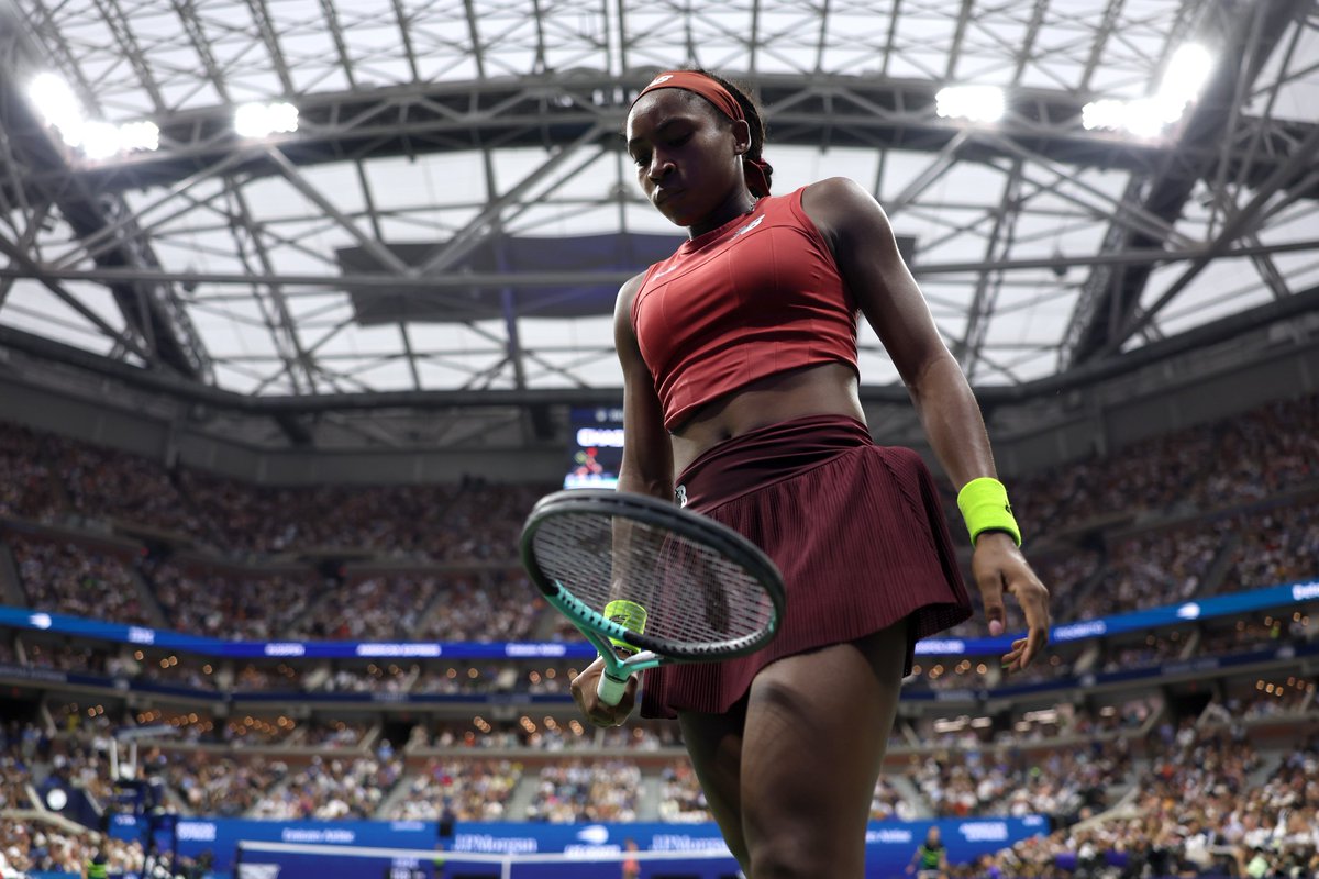 WTA's tweet photo. Rising to the occasion 📈

@CocoGauff | #USOpen https://t.co/V7HNSc6Z4V