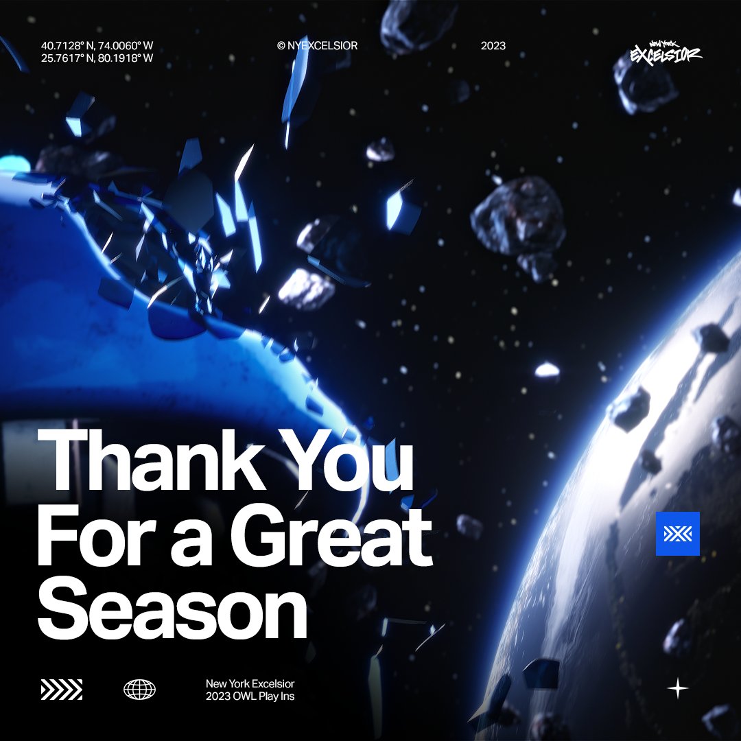 NYExcelsior's tweet photo. Our journey through the cosmos has come to a close. Thank you for being part of this mission and incredible team. 

⭐️ @Fits_ow 
⭐️ @Kellan_OW 
⭐️ @seicoeOW 
⭐️ @sHockWaveOW 
⭐️ @ojeeow 
⭐️ @OW_Creative 
⭐️ @Aniyun_ 

#NYXL | #EverUpward https://t.co/l0yb26b4CW