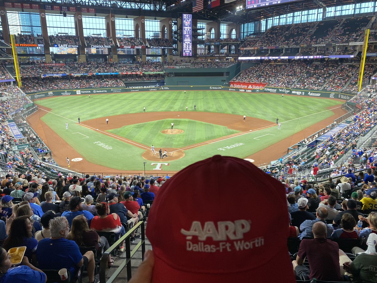 zsolistx's tweet photo. Beating Scammers at their Game! @AARPTX in #Dallas is at the @Rangers Game!!! Come and visit our table to learn more about our #FraudWatch resources. Also, don’t forget to join us for our member discount games at https://t.co/vj51jOOo8S ⚾🧢 #AARPemployee #FraudWatchNetwork https://t.co/lPbffAOHrt