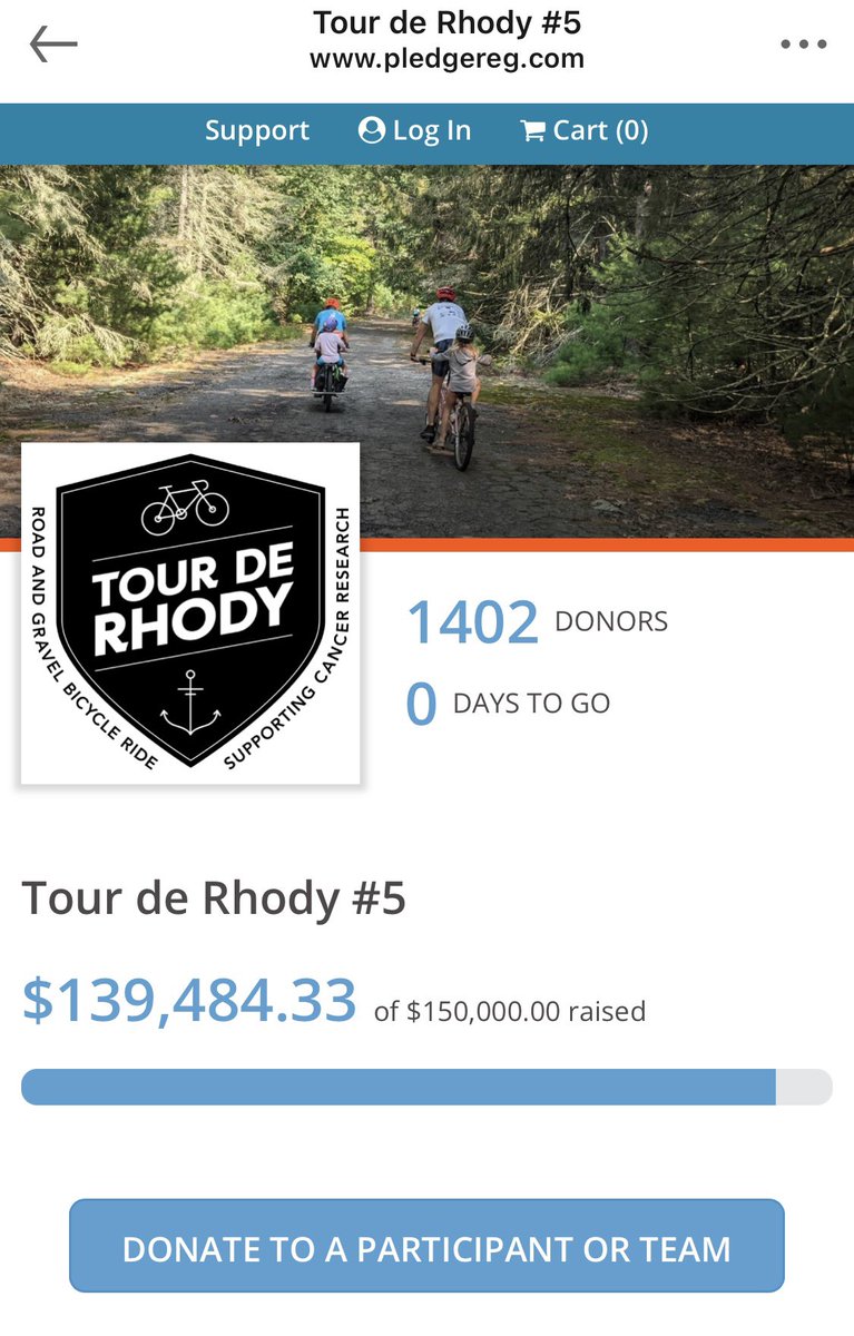 Wafik S. El-Deiry, MD, PhD, FACP (@weldeiry) on Twitter photo Support team #legorretacancercenter at the 5th Tour De Rhody this Sunday September 10, 2023
Donate in support of our team even if you’re not riding
pledgereg.com/4654/Team/23178
<a href="/BrownUCancer/">Legorreta Cancer Center at Brown University</a> <a href="/BrownMedicine/">The Warren Alpert Medical School</a> <a href="/BrownOncology/">BrUOG</a> <a href="/OllilaTom/">Tom Ollila</a> <a href="/TourDeRhody/">Tour de Rhody</a> <a href="/LifespanHlthSys/">Erick Domingo</a> <a href="/carenewengland/">Care New England</a> Support team #legorretacancercenter at the 5th Tour De Rhody this Sunday September 10, 2023
Donate in support of our team even if you’re not riding
pledgereg.com/4654/Team/23178
<a href="/BrownUCancer/">Legorreta Cancer Center at Brown University</a> <a href="/BrownMedicine/">The Warren Alpert Medical School</a> <a href="/BrownOncology/">BrUOG</a> <a href="/OllilaTom/">Tom Ollila</a> <a href="/TourDeRhody/">Tour de Rhody</a> <a href="/LifespanHlthSys/">Erick Domingo</a> <a href="/carenewengland/">Care New England</a>
