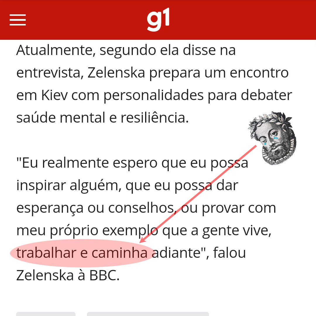 ChoraCamoes's tweet photo. Nem sabia que a esposa do Zelensky era a Zelenska, ó Estandarte das Abstrações Literárias!

— É combo que chama, né? — estranhou o poeta.

#g1 #globo #depoisdospaís #zelenska #zelensky #portalg1 #trabalharecaminha https://t.co/INUxvI2xY1