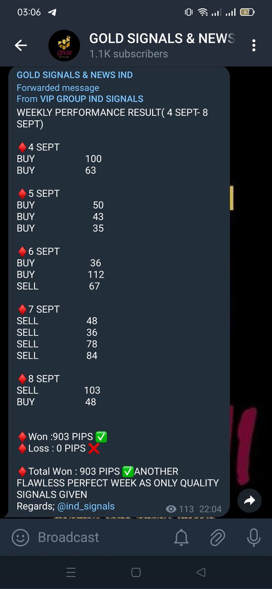 ind_signals's tweet photo. WEEKLY REPORT IS OUT 😎😎ANOTHOR FLAWLESS WEEK AS THE REASON OF OUR SUCCESS IS LOWEST FAILURE OR SLs AND HIGHEST PROFITS🧿🙏
#XAUUSD #GOLD #FOREX
TELEGRAM;https://t.co/oKpNplEazJ https://t.co/NJngoXr3g8