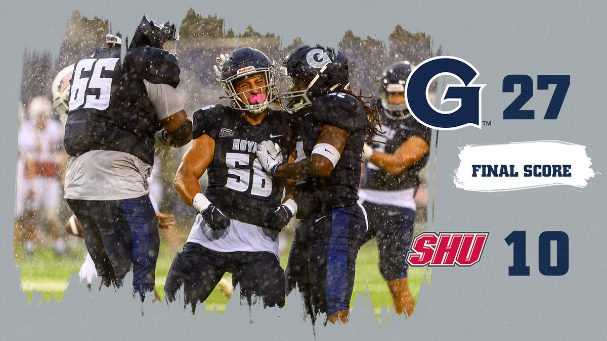 Georgetown Football (@hoyasfb) on Twitter photo HOYAS WIN!
GU battles through the rain and remains undefeated!
#HoyaSaxa #SISU #DefendTheDistrict HOYAS WIN!
GU battles through the rain and remains undefeated!
#HoyaSaxa #SISU #DefendTheDistrict