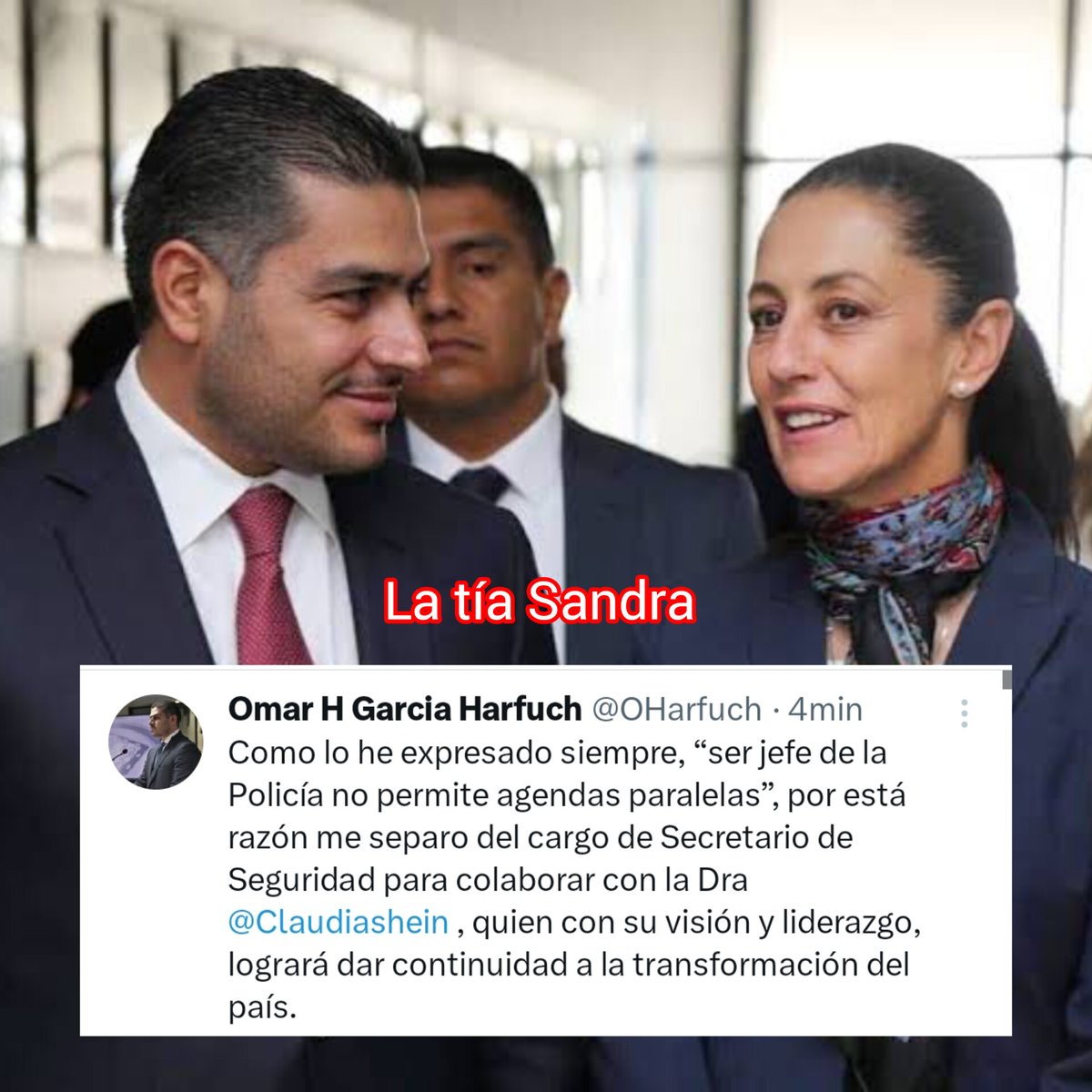 📍 OMAR GARCÍA HARFUCH se une oficialmente a la campaña de #ClaudiaSheinbaum ‼️ Es Falso que busque la jefatura de la CDMX.

El día de hoy, #OmarGarciaHarfuch anuncio que renunció a la SECRETARÍA DE SEGURIDAD para unirse al equipo de #SHEIMBAUM que busca la presidencia de MÉXICO…