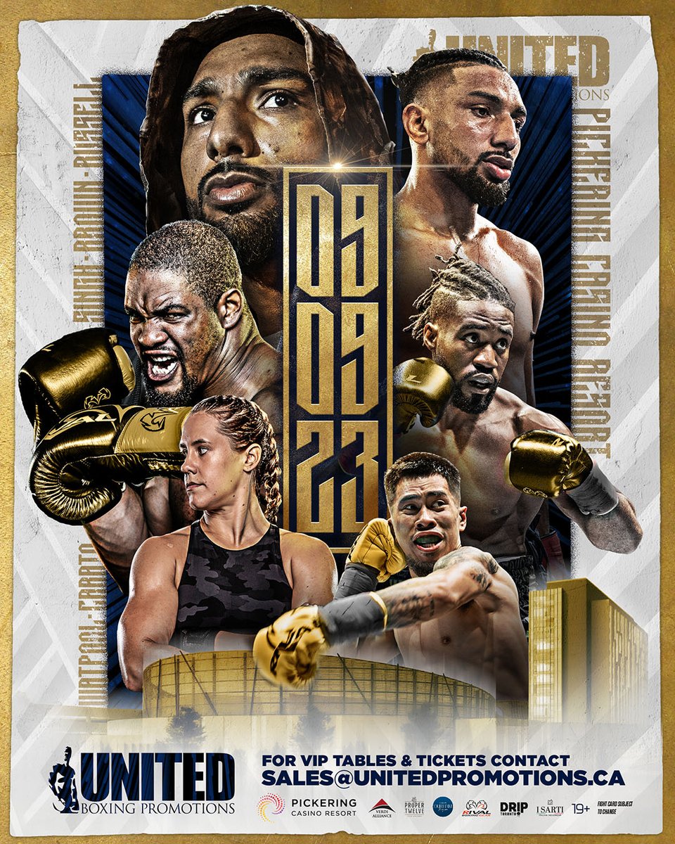 🥊 LIVE TONIGHT at 7:30 PM on #ROGERStv from the Pickering Casino Resort.