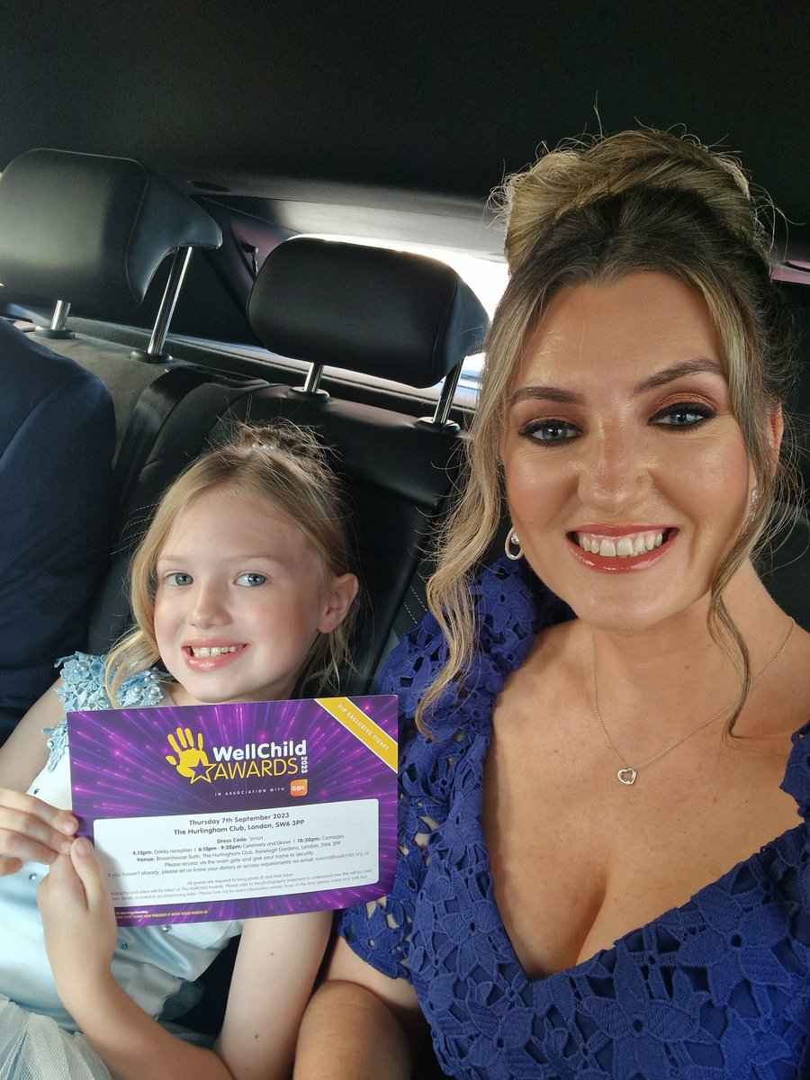 StaceyHigham88's tweet photo. My gorgeous girl Poppy won an award for Caring Child at the Well Childs Award ceremony in London. Thank you so much @WellChild for amazing day, memories made that will last a lifetime 💜 Poppy had an absolute ball, didn't stop smiling or dancing 😍 https://t.co/R2PybfDA6N