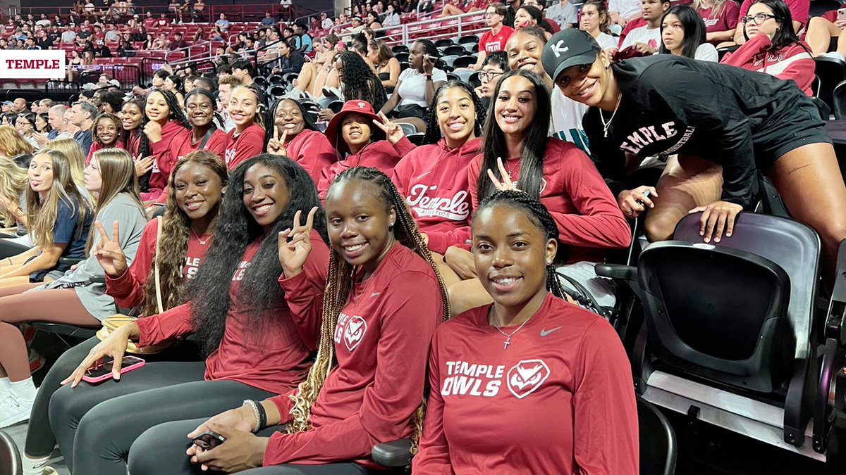 Owls support Owls

Temple WBB 🤝 <a href="/Temple_VB/">Temple Volleyball</a>