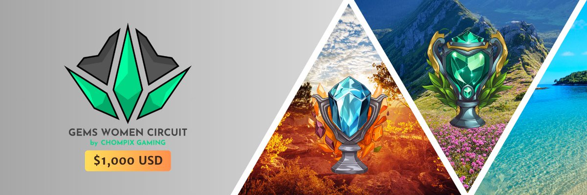 Chompix's tweet photo. 🏆 The GEMS Women Circuit features a $1,000 prize pool across two tours, with GEMS points in play.

🪜 The top 4 teams on the leaderboard earn invites to the grand finale, along with an extra $500 up for grabs.

🌟Additionally, a closed qualifier will determine which remaining two teams will secure their spot in the Grand Finale!

#Dota2 #Esports #GEMSWomenCircuit