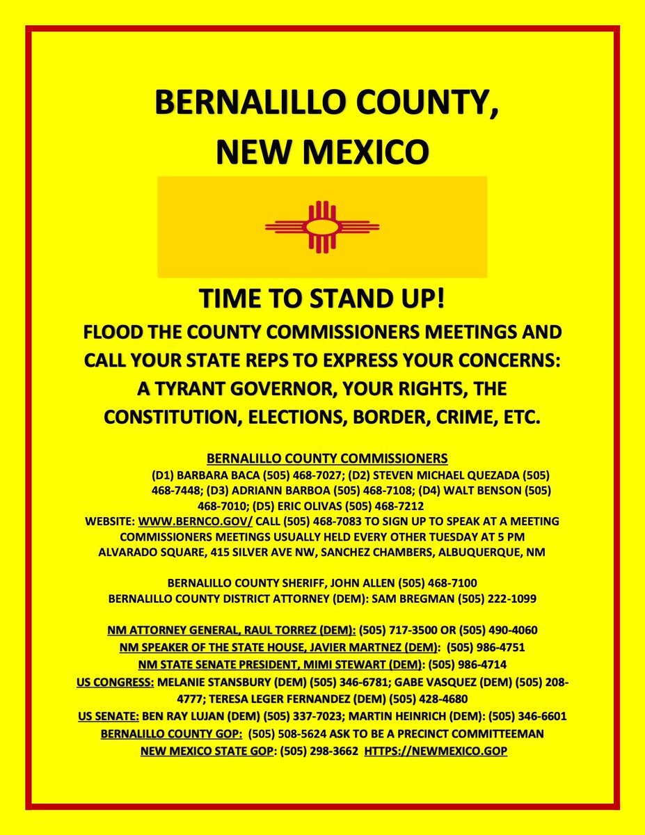 @Cernovich #NewMexico #NM #BernalilloCounty #Albuquerque #WeThePeople #2A #DEFUNDTHECOMMUNISTS