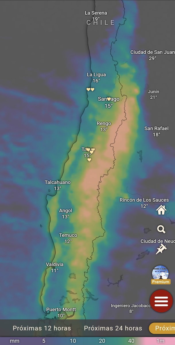 EdoWeatherman's tweet photo. Próximas horas y domingo.

🌧 moderada/ fuerte se desarrollará entre Maule y Los Lagos, avanzando a regiones de O'Higgins, Metropolitana y Valparaíso la tarde-noche del domingo. 
Sectores cordilleranos entre O'Higgins y Araucanía esperan sobre 50-100 mm.
Isoterma sobre 2200 mts. https://t.co/h988avDXyM