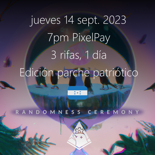 EthereumSPS's tweet photo. LFG!!!! Con fervor a apoyar el arte en #latam
Rifa: Parchada
Rondas: Primera vez rifando 3 #NFTs
Pizza: US25 reembolsables por @Pizza_DAO y una pizza adicional por @pixelpayhn 
Dirección: PixelPay https://t.co/EY9tm7Lwoy
NFTs: 3 NFTs que se exhibieron en el #MIN por @sucito_eth https://t.co/SaPNiuuDGP