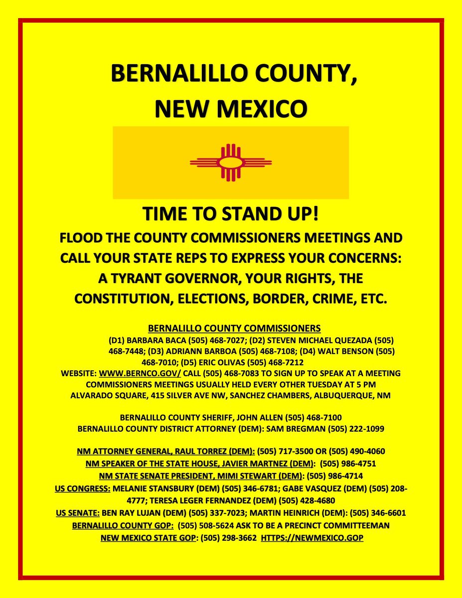 @GenFlynn #NewMexico #NM #BernalilloCounty #Albuquerque #WeThePeople #2A #DEFUNDTHECOMMUNISTS