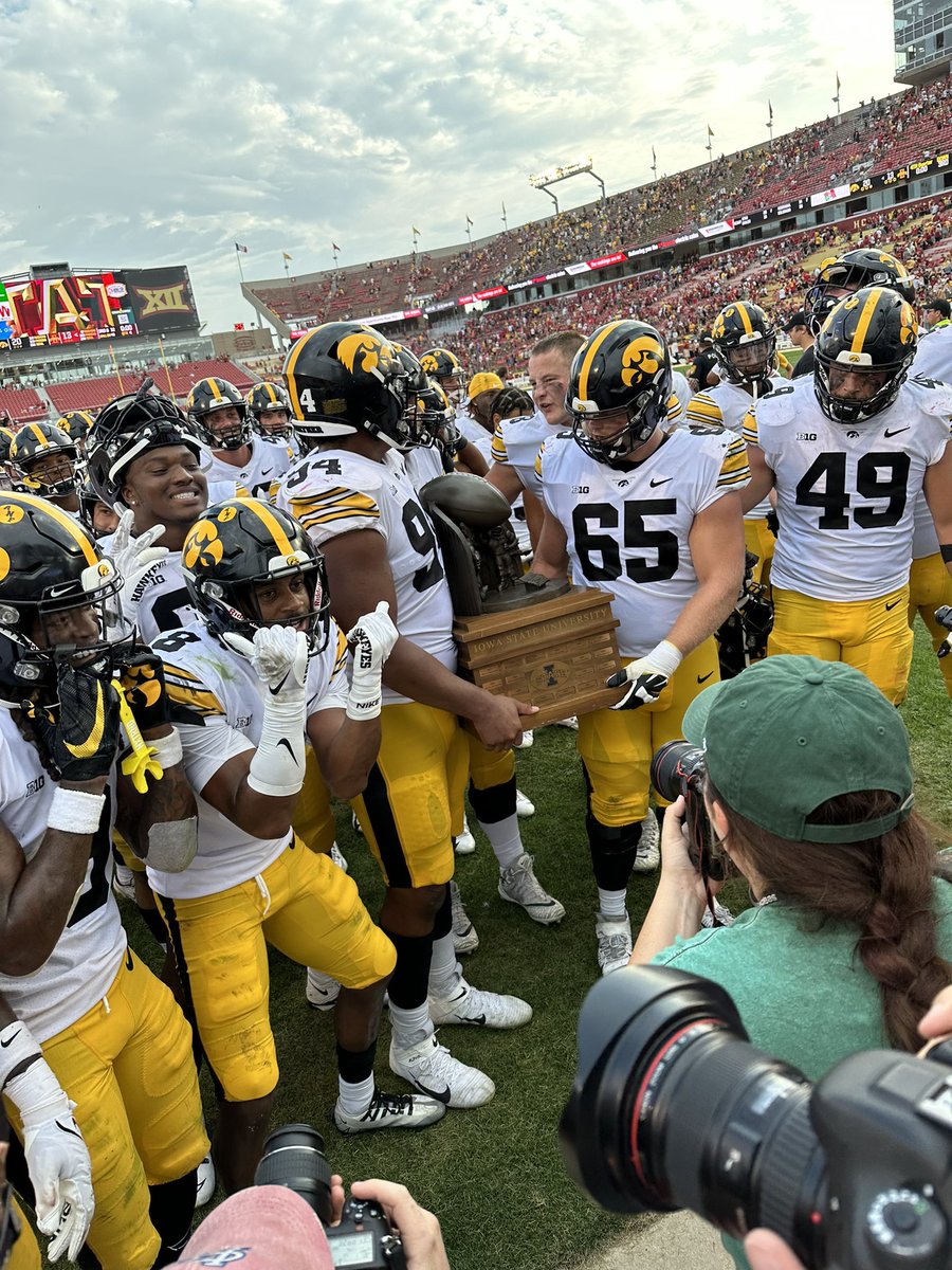 The CyHawk Trophy is headed back to Iowa City.