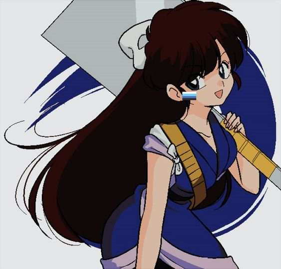 cf2tmascotd's tweet photo. Today's first transmasc of the day is Ukyo Kuonji from Ranma 1/2! He is a genderfluid transmasc who uses he/she/they. She's also bisexual, grayromantic and autistic. And they're dating Ranma, Ryoga and Akane! https://t.co/w43rFndwla