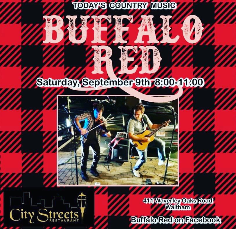AMAZING!
BUFFALO RED 
T O N I G H T 
8PM - 11PM 🕚 
#todayscountrymusic 
#greatmusic 
#newbeers 
#delishfood 
#greatpeople