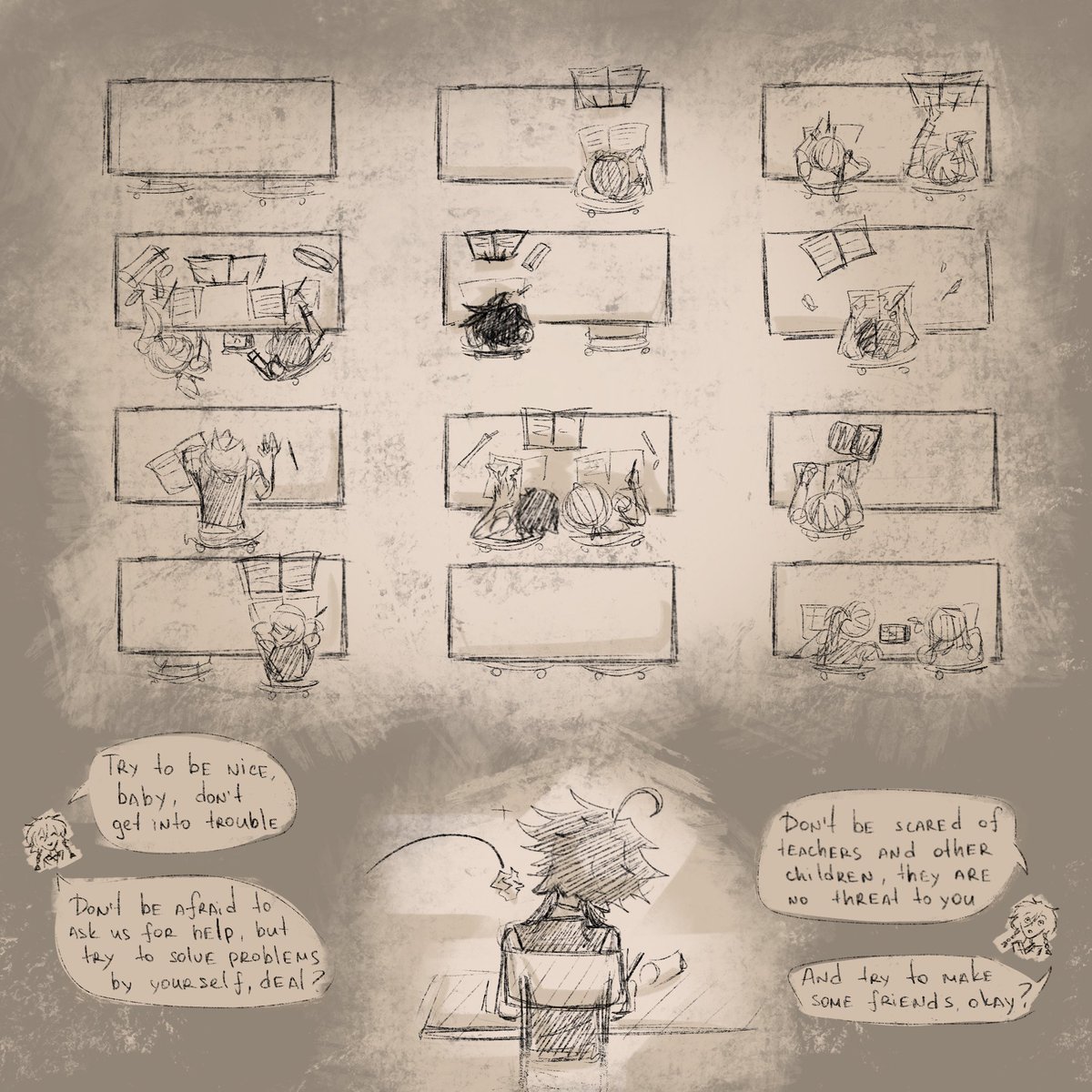 DPsicose's tweet photo. "That one quite kid" (1/2)
Quick comic about Xiao from war au trying to adapt to school
#原神 #genshinimpact #xiao #zvx https://t.co/NB3UAh9yBC