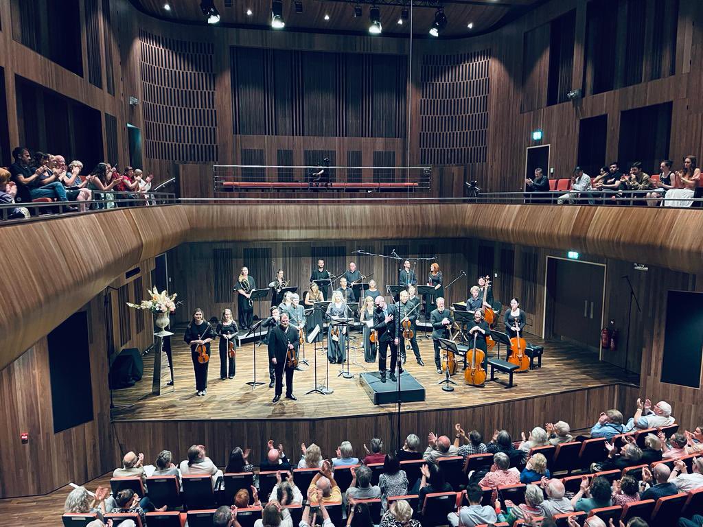 IrishBaroque's tweet photo. WOW 🤩 What a way to make our debut in the Whyte Recital Hall - thank you @RIAMDublin! A beautifully clear acoustic, with a gentle and warm touch of reverb. We loved every moment! 

We will be back! 🎶 https://t.co/Nx3DqmcFQO