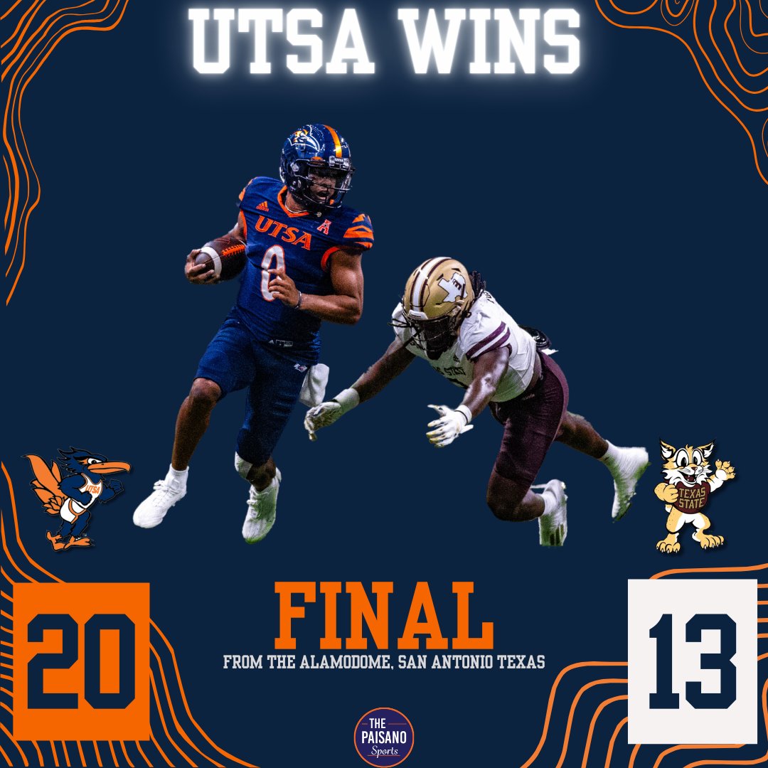 Death, Taxes and UTSA beating Texas State! 

BIRDS UP !!!! #UTSA