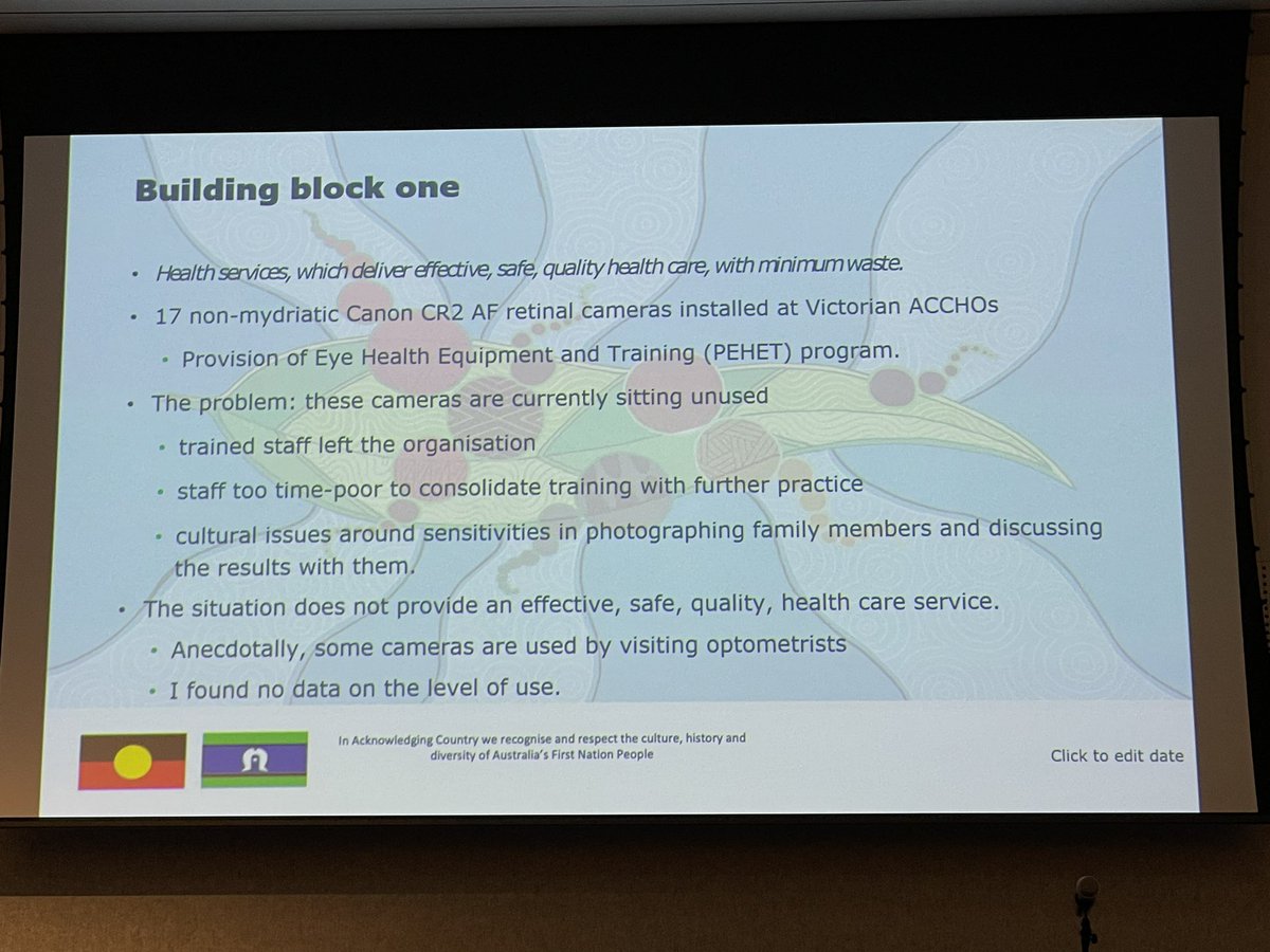 The state of Vitoria in Australia has 17 retinal imaging cameras deployed in remote/indigenous communities for Diabetic retinopathy screening. Unfortunately most of them sit idle due to lack of staff resources and cultural issues. #omega23 #optometry #visionhealth