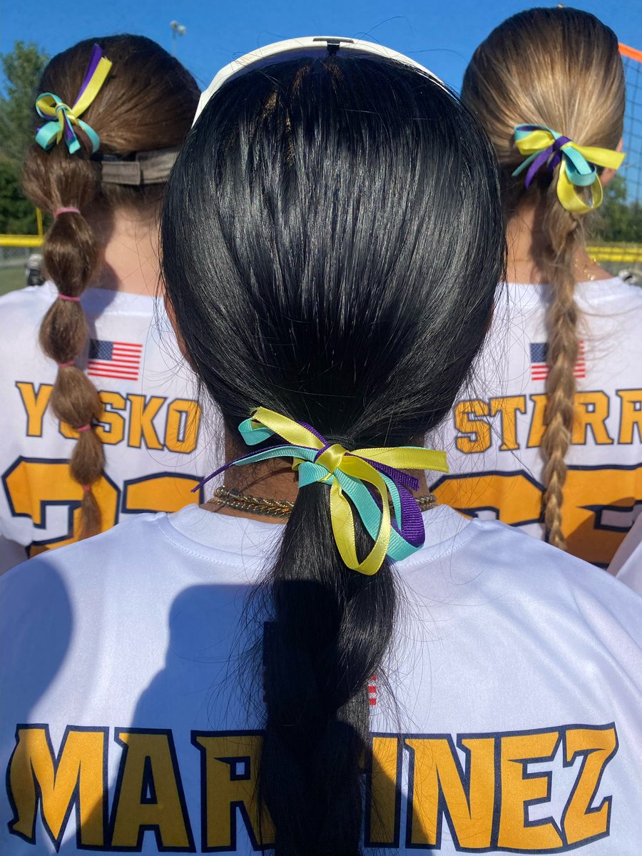 Showing our support for Suicide Prevention and Childhood Cancer Awareness Month! 🎗️💜🩵