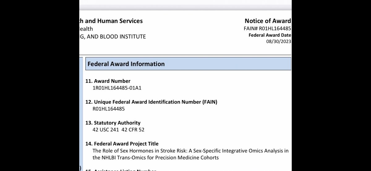 Thrilled for this news! So thankful for my mentors, collaborators, @BrownEMRes, NHLBI, @Brown_SPH, @BrownMedicine, & all the other investigators dedicated to improving stroke prevention, treatment, and outcomes by advancing knowledge of #sexandgender differences.