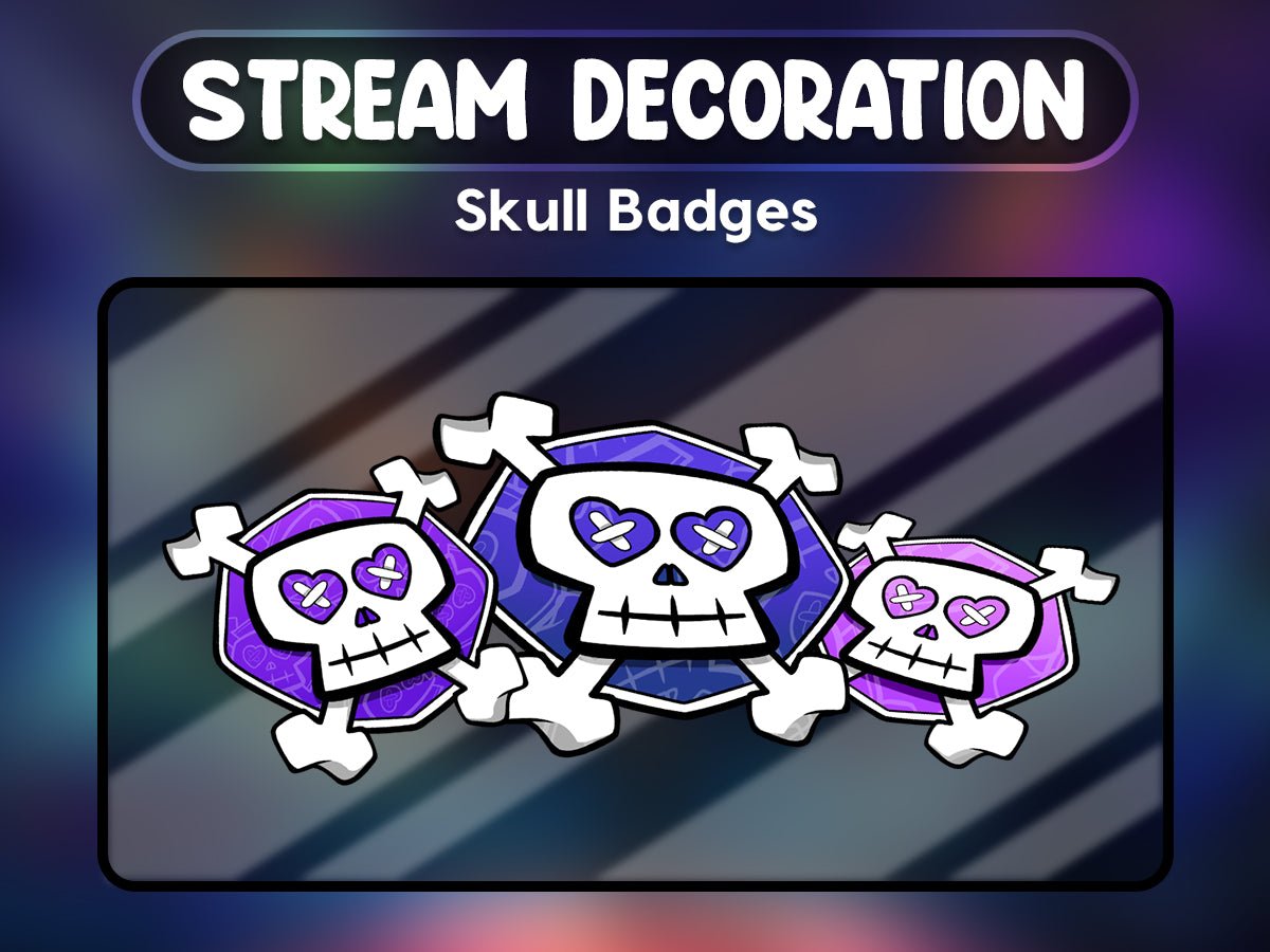 StreamerVisuals's tweet image. Raise the stakes on your streams with the Skulls Badges animated decoration from Streamers Visuals! Perfect for a cool, deathly vibe 💀 #TwitchUpgrade #StreamingMagic

👉 streamersvisuals.com/products/skull…