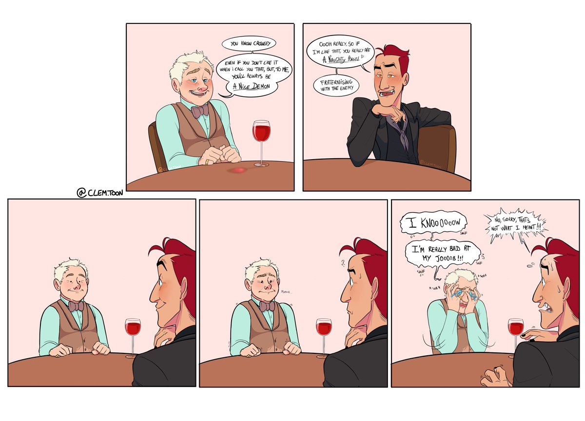 Crowley's plan has failed, he's dealing with an angel too pure 😭
#GoodOmens #GoodOmenFanArt