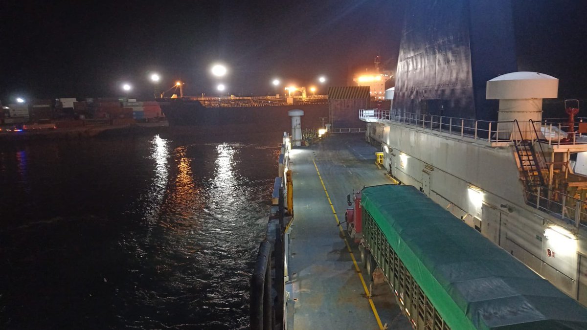 erwinrivasal's tweet photo. Así transporta el Ferry 🇨🇷🐷🇸🇻 los ejemplares Porcinos.  Seguridad alimentaria para El Salvador https://t.co/aQXkbC6z6x