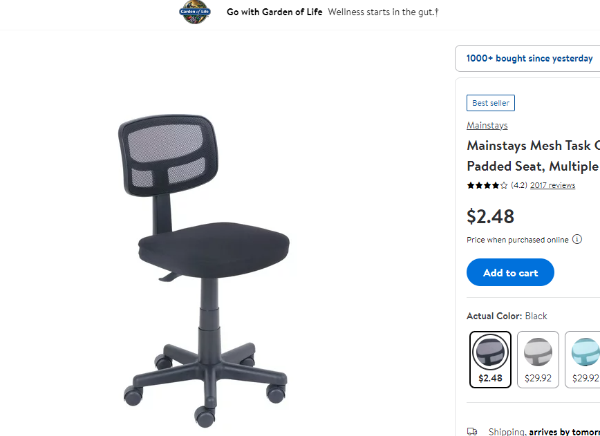 LunchMoneyGroup's tweet photo. Walmart marked these Office Chairs down to $2.48 🪑

One member purchased over 100 (most already delivered). 

These will sell locally with ease at $20 each. 

100 x $17.50 = $1,750 PROFIT! 💰 https://t.co/3g59sJkQd1