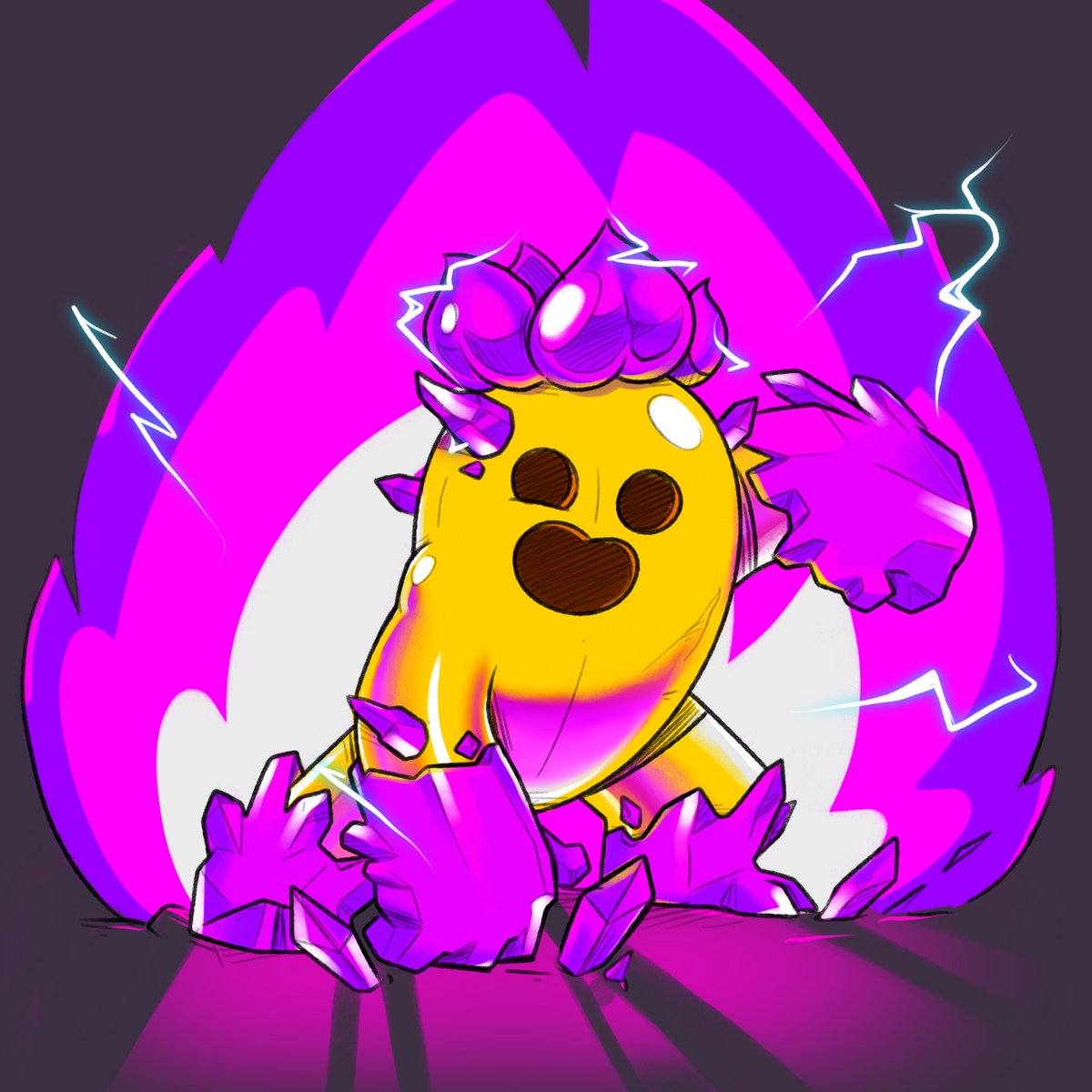 ZaMadLad's tweet image. Day 252 of drawing the brawlie cactus everyday for an entire year out of desperation - All charged up and coming in hot

#BrawlStars #BrawlStarsArt #HyperCharge @BrawlStars