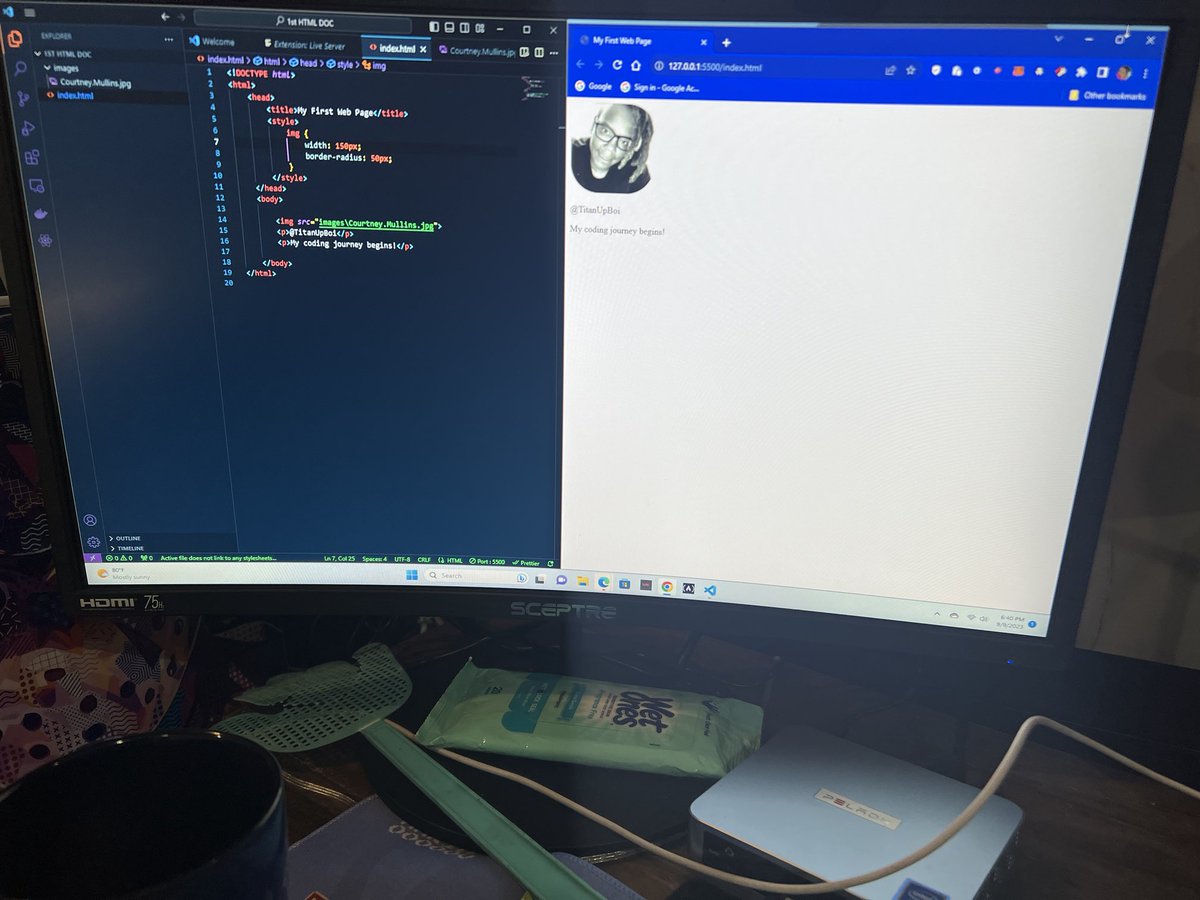 TitanUpBoi's tweet image. This has been a beautiful journey…Never in a million years did I think I could teach myself the things I have in the last 6 months🤯 #learncode #responsivewebdesign #futuredeveloper #selftaughtdeveloper