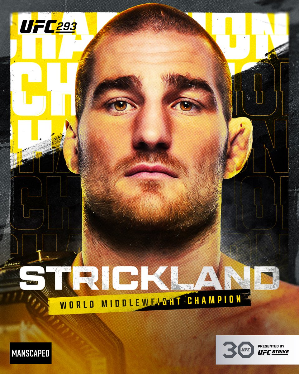 STRICKLAND SHOCKS THE WORLD 😱 @SStricklandMMA defeats Adesanya by unanimous decision to become the NEW middleweight champ! [ #UFC293 | B2YB @Manscaped ]