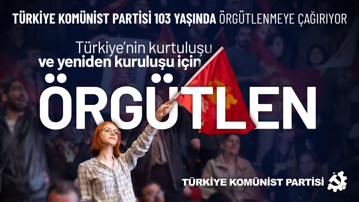 tkpninsesi's tweet photo. 🚩Beklediğimiz güzel günler ellerimizdedir. Halkın örgütlü gücü bu ülkeyi muhakkak değiştirecektir. 

Emekçileri, aydınlık günlere inanları Türkiye’nin devrimci safında yer almaya TKP’de örgütlenmeye çağırıyoruz! #TKP103Yaşında 

📺 https://t.co/sbpNzIAOWJ https://t.co/eZ042Bjf1z