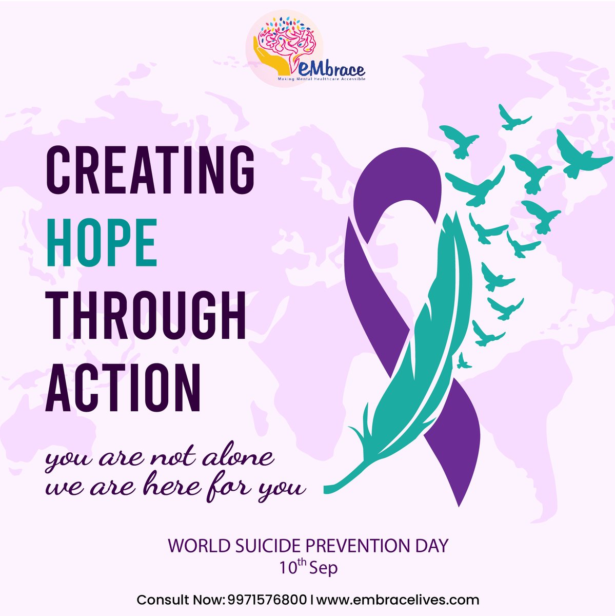 '🌟 Creating Hope Through Action 🌟

Together, we can light up the darkness.
embracelives.com

💛 #WorldSuicidePreventionDay #MentalHealthMatters #hope #help #awareness #suicide #eMbracelives #india