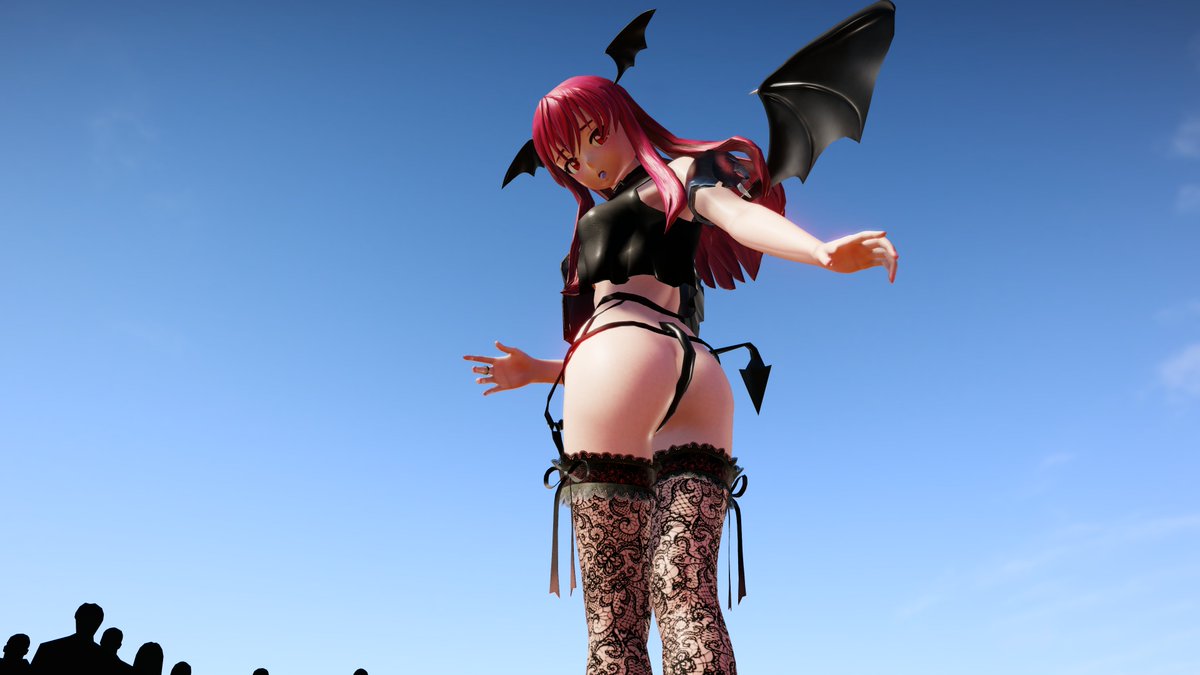 今回の衣装コンセプトは「何も履かずに尻尾だけでガード」です 