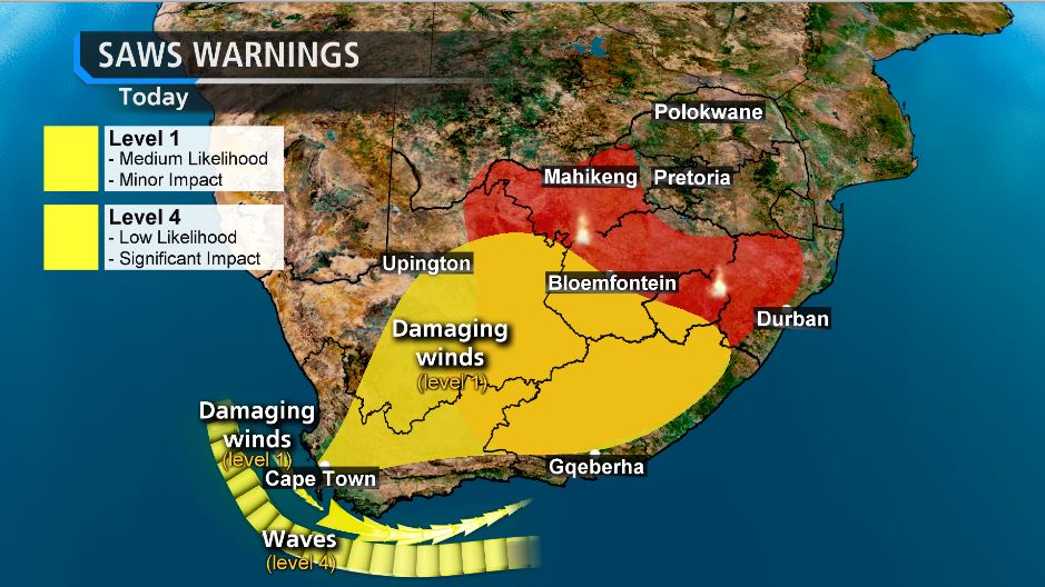 PhemeloZonke's tweet photo. Good morning, here is your latest #weather outlook for the start of the new week #sabc #sabcnews #SABCWeather #MorningLive #MorningLiveSABC https://t.co/b1nNoWJ7dc