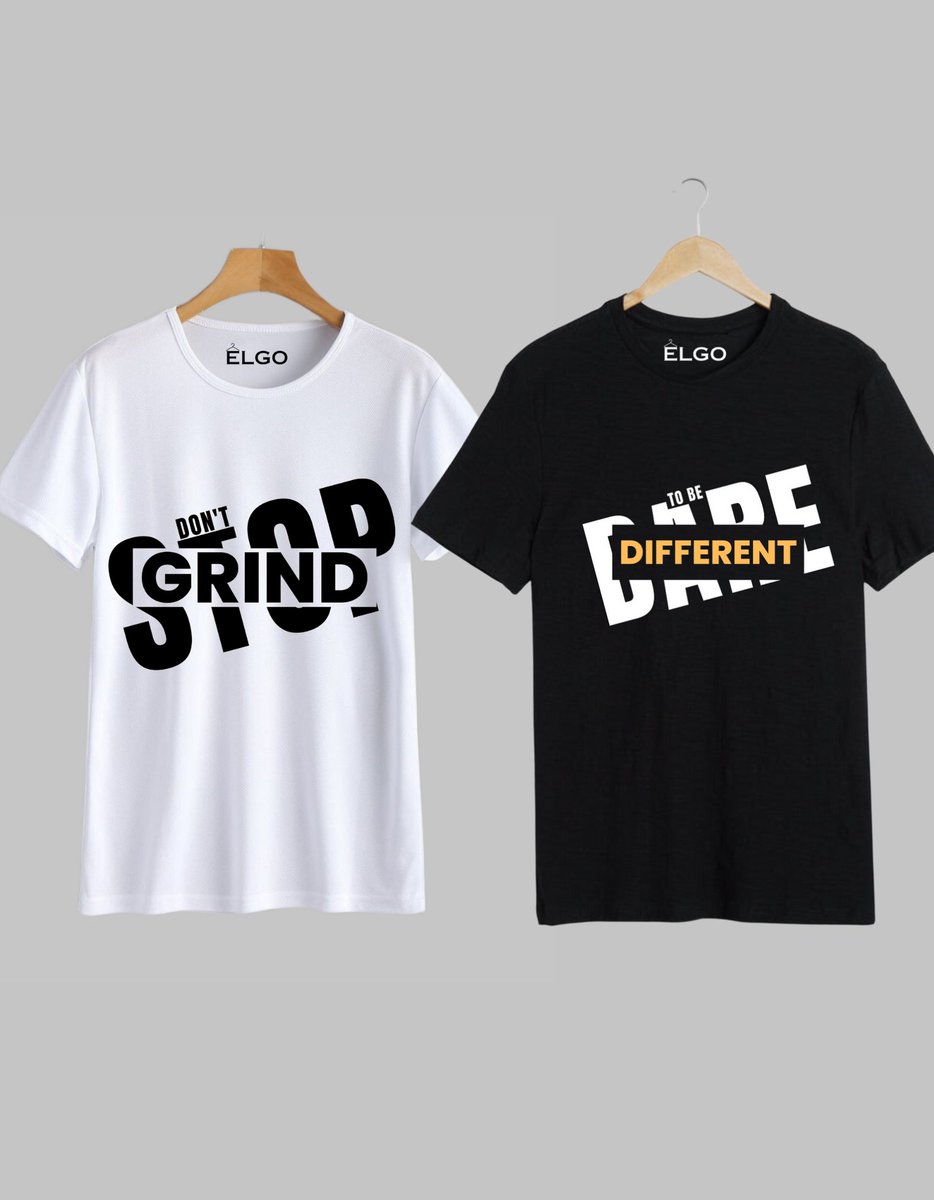 Elgoclothing's tweet image. Elevate your style and mindset with our Motivation Duo T-shirt Combo! 💪👕 Whether you're grinding hard or daring to be different, these tees have got your back. Get ready to stand out and stay inspired. #elgo