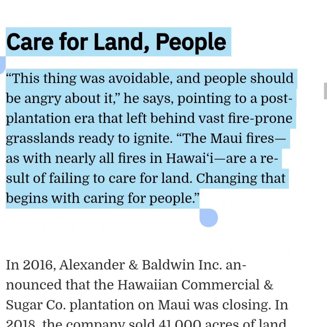 We need wildfire-resilient landscapes that support #life and safety. Swaths of land being left to the forces of invasive species become fireprone, directly placing our communities in danger of an entirely #preventable threat.

New @hawaiibusiness article.

honolulumagazine.com/wildfires-hawa…