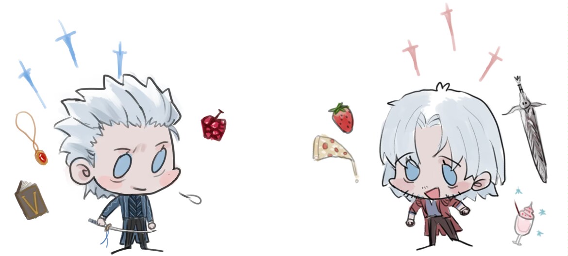 liuqianran_'s tweet image. not good at drawing this kind of things
#vd  #vergil  #dante  #dmc