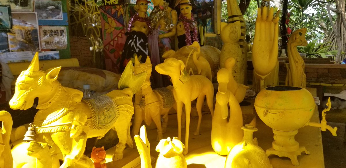 In February, 2020, I spent an afternoon with Aloï Pilioko, "the Picasso of the Pacific," at his home in Pango Village, Vanuatu. Interesting and eccentric man who was fascinated with this particular shade of yellow. Today I was saddened to learn that he died later that year.