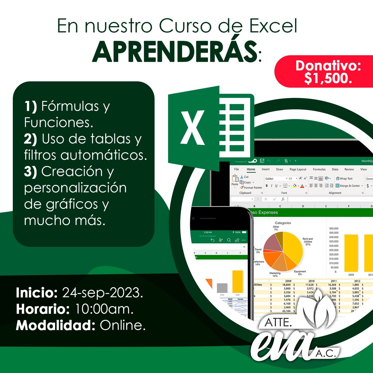 LicRR5's tweet image. 🚩 Dominar el programa de Excel te hará tu vida laboral mucho más fácil. 😎
Te compartimos detalles sobre nuestro próximo curso.
Tenemos 2X1 para las primeras 5 personas, ✨ ¡solicita tu registro!
#Excel
#Cursodeexcel
#Capacitaciónparaeltrabajo
#NoNosConocesPeroTePodemosAyudar💐