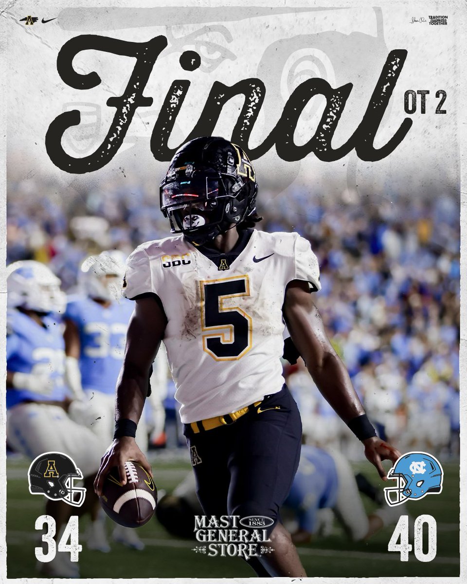 AppState_FB's tweet photo. Two-OT final from Chapel Hill 💔

#GoApp https://t.co/iCVB4IvNlH