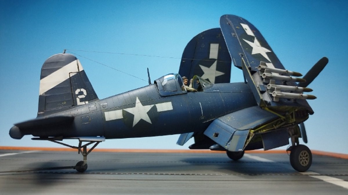 ModelTora's tweet image. #F4U #TAMIYA #CORSAIR 
完成しました～😊😺
Combat Begins！