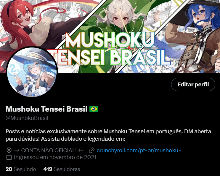 Mushoku Tensei Brasil 🇧🇷 (@MushokuBrasil) / X