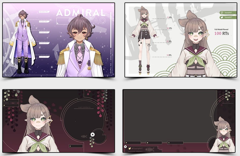 TooneyStuff's tweet image. [RTs Appreciated]  
I am now on VGen! Today forward, my stream graphics commissions are officially open as a small side gig for myself. I appreciate any support so please share with your friends! 💚 

vgen.co/toonah 

#VGen #commissionsopen #overlays