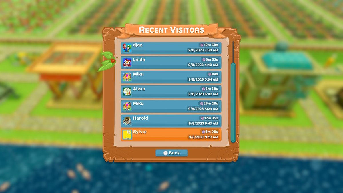 SublimeNemesis's tweet image. I've been leaving #FarmTogether on when I'm busy elsewhere. It's interesting how popular night visits are, and how varied visit times are. It's also nice to have others get use out of my farm. #NintendoSwitch